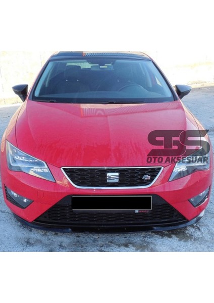 Fruens Seat Leon Mk3 Cupra R Uyumlu Ön Lip Mat Siyah Ön Tampon Lip