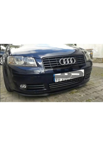 Fruens Audi A3 8p 2003-2012 Cupra R Uyumlu Ön Lip Mat Siyah Ön Tampon Lip
