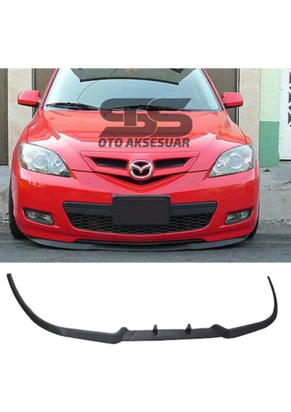 Fruens Mazda 3 Cupra R Uyumlu Ön Lip Mat Siyah Ön Tampon Lip