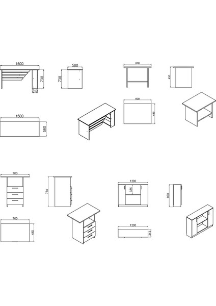 Steen-1-2-3-4 Ofis Büro Masa Takımı STN05