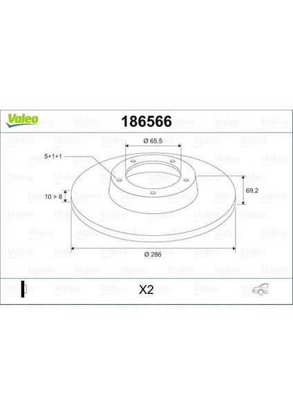 Opel Vectra B Arka Fren Disk Takımı 2.0 - 2.5 5 Bijon 1995-2002