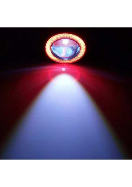 Universal Mercekli LED Angel Sis Farı, 76MM Kırmızı Renk fiyatları