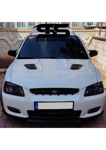 Fruens Hyundai Yumurta Kasa Uyumlu Piano Black Kaput Üstü Havalandırma Izgarası