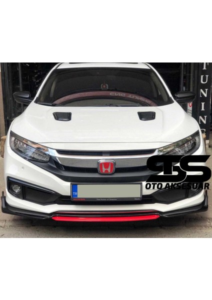 Fruens Honda Civic Fc5 Uyumlu Piano Black Kaput Üstü Havalandırma Izgarası