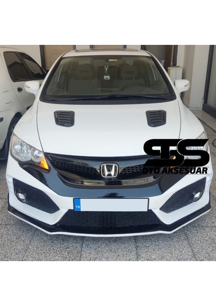 Fruens Honda Civic Fd6 Uyumlu Piano Black Kaput Üstü Havalandırma Izgarası