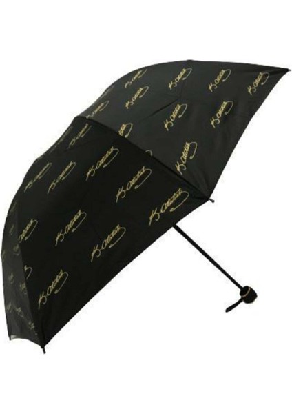 Atatürk İmza Desenli Manuel Rüzgâra Dayanıklı Şemsiye Çanta Boy