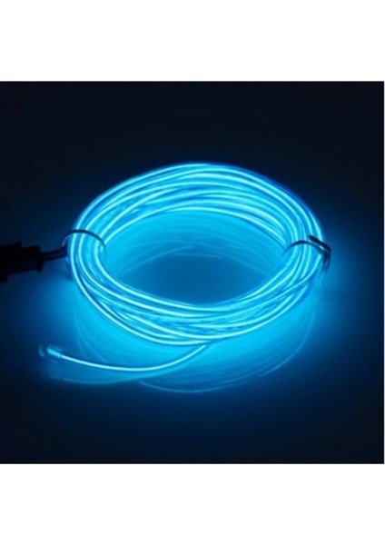 Araç Araba Içi Torpido Ledi Renkli Ip Neon LED 2 Metre Mavi Neon