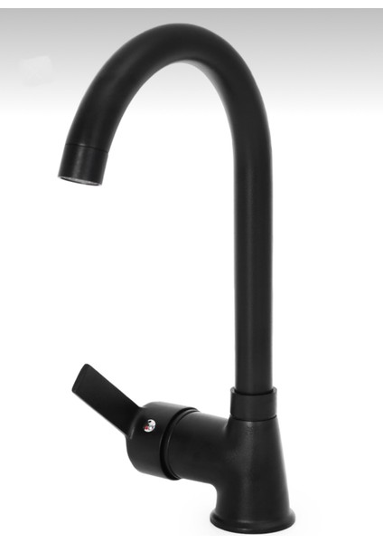 Kca Siyah Mutfak Eviye Bataryası Musluğu Çeşmesi Çift Su Girişli