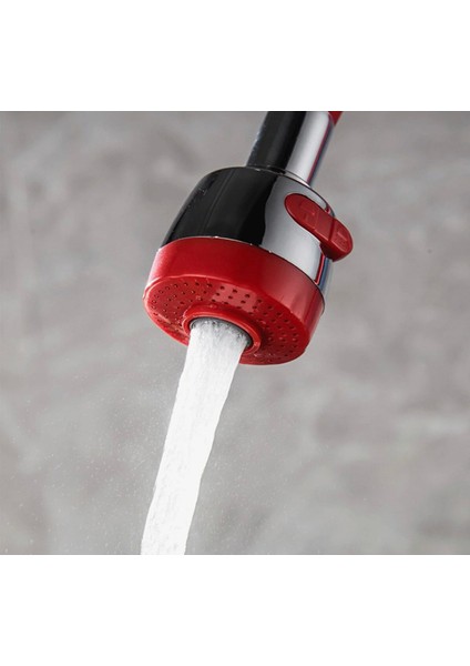 Kca Kırmızı Oynar 2 Fonksiyonlu Borulu Mutfak Eviye Bataryası Musluğu indirimleri