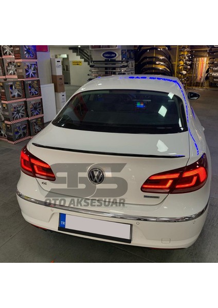 Volkswagen Vw cc Bagaj Üstü Slim Spoiler Piano Black Parlak Siyah