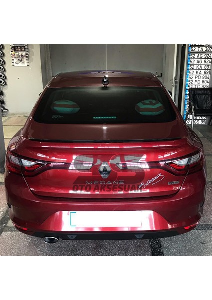  Renault Megane 4 Sedan Kasa Uyumlu Bagaj Üstü Spoiler Piano Black