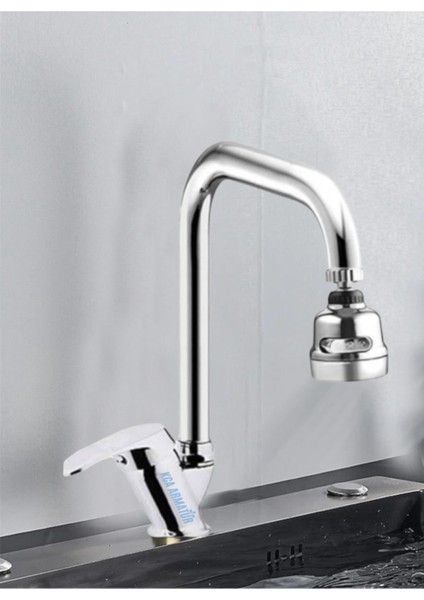 Kca Köşe Borulu 3 Fonksiyonlu Mutfak Eviye Bataryası Çeşmesi Musluğı