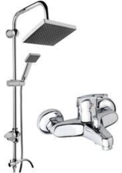 Banyo Musluğu Çeşmesi Bataryası ve Krom Robot Duş Sistemi Set Takım