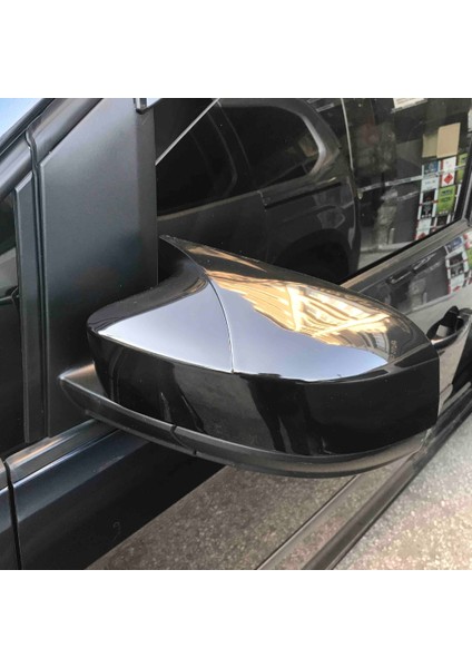 Fruens Volksvogen Caddy Uyumlu Mk3 2015-2020 Batman Yarasa Ayna Kapağı Piano Black Abs Plastik