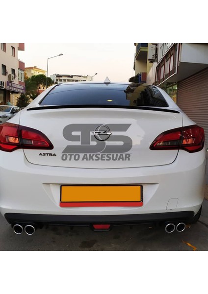 Opel Astra J Sedan Kasa Bagaj Üstü Slim Spoiler Piano Black Parlak