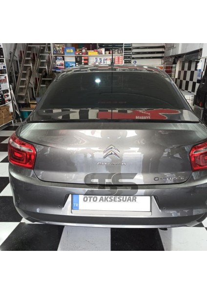  Citroen C Uyumlu Elysee Bagaj Üstü Slim Spoiler Parlak Siyah Piano Black