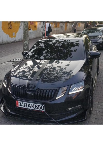 Fruens  Skoda Octavia 2013-2020 Batman Yarasa Ayna Kapağı Piano Black Abs Plastik