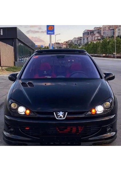 Fruens Peugeot 206 1998-2012 Uyumlu Batman Yarasa Ayna Kapağı Piano Black Abs Plastik