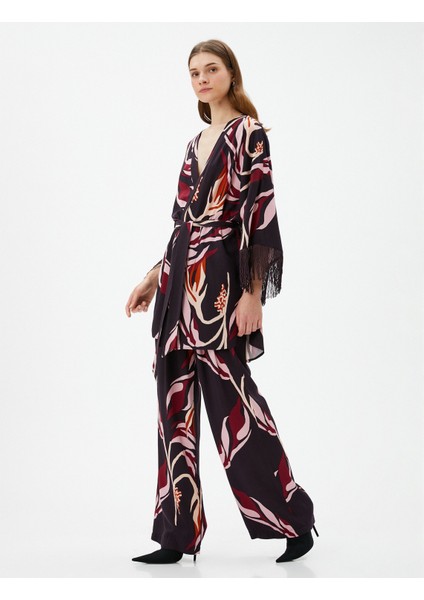 Bol Paça Desenli Normal Bel Pantolon fiyatları