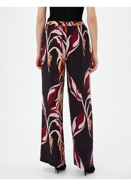 Bol Paça Desenli Normal Bel Pantolon fırsatları