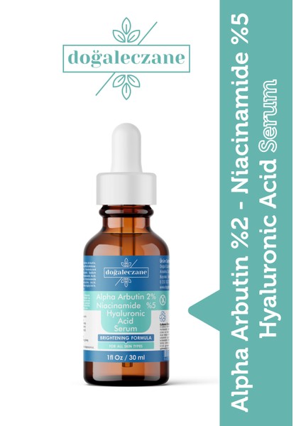 Niacinamide 5% + Alpha Arbutin 2% Hyaluronic Acid Lekeli Ciltler İçin Yüz Peelingi 30 ml