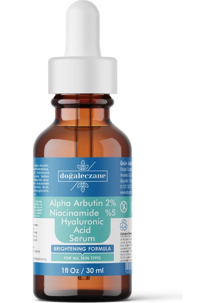 Niacinamide 5% + Alpha Arbutin 2% Hyaluronic Acid Lekeli Ciltler İçin Yüz Peelingi 30 ml