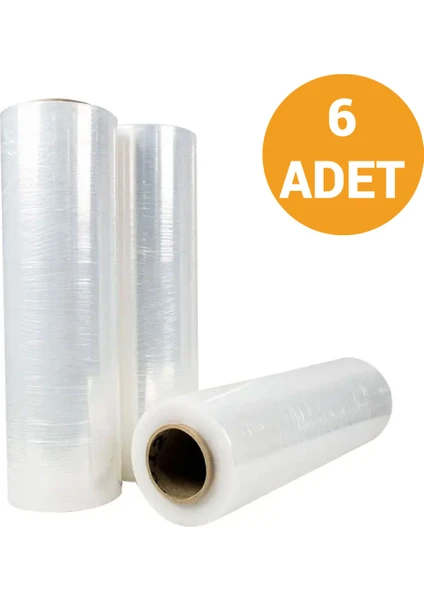 Palet Streç Film 50 cm x 300 M 17 Mikron 6 Adet