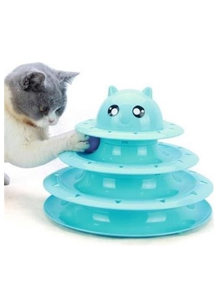 Petinka® Tower Of Tracks Eğlenceli Üç Katlı Kedi Oyuncağı Seti Kedi Oyunu