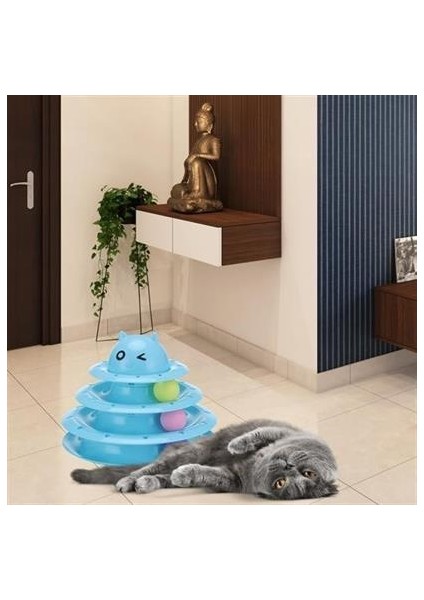 Petinka® Tower Of Tracks Eğlenceli Üç Katlı Kedi Oyuncağı Seti Kedi Oyunu fırsatları