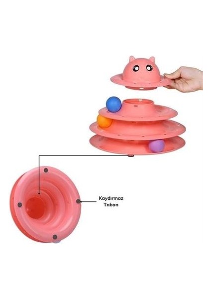 Petinka® Tower Of Tracks Eğlenceli Üç Katlı Kedi Oyuncağı Seti Kedi Oyunu indirimleri
