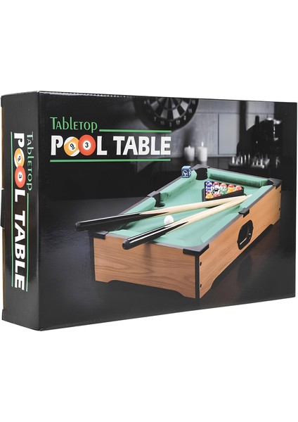 Pool Table Masaüstü Ahşap Bilardo Oyunu 51 cm x 30 cm