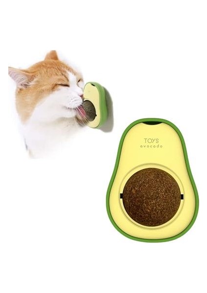 Petinka® Avokado Model Yapışkanlı Kedi Oyuncağı Yenilebilir Kedi Nanesi Otu