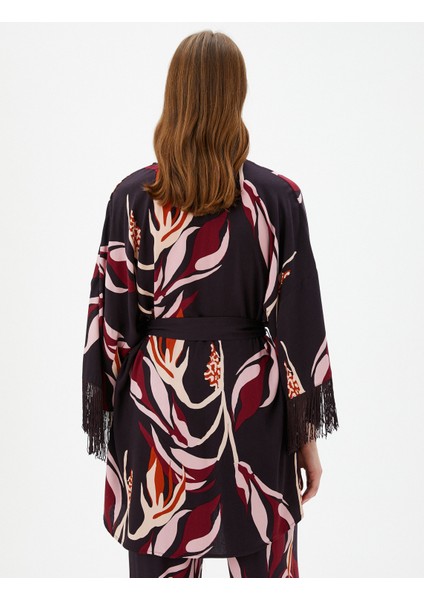 Kimono Beli Kuşaklı Püskül Detaylı fırsatları