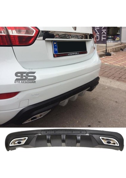 Fruens Renault Fluence Difüzör Arka Tampon Eki 2 Egzoz Çıkışlı Siyah fiyatları