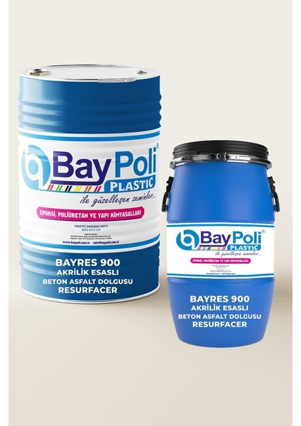 Bayres 900 Akrilik Resurfacer Zemin Düzeltme Dolgusu 60KG - Siyah fiyatları