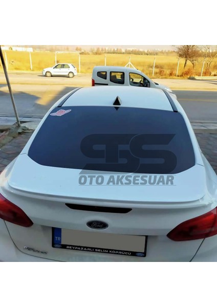 Ford Focus 3- 3,5 Bagaj Üstü Slim Spoiler Piano Black Parlak Beyaz