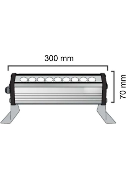 9W 27 cm Wallwasher Mavi