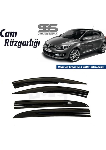 Fruens Cam Rüzgarlığı Renault Megane 3 2009-2016 Arası Mügen Tip Piano Black