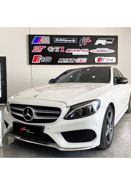 Fruens Mercedes W205 C Serisi 2015 Sonrası Batman Yarasa Ayna Kapağı Piano Black Abs Plastik