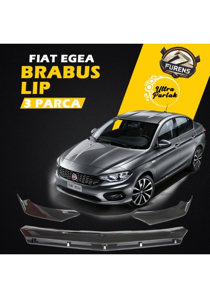 Fiat Egea Uyumlu Brabus Ön Lip 3 Parça Kanatlı Lip