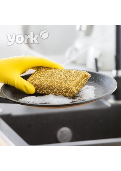 York Metalize Teflon Kaplamalı Bulaşık Ovma Süngeri 1 Adet.