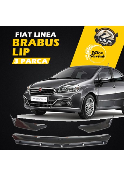 Fiat Linea Uyumlu Brabus Ön Lip 3 Parça Kanatlı Lip