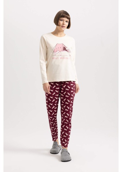 Fall in Love Baskılı Uzun Kollu Pijama Takımı A9968AX23WN fiyatları