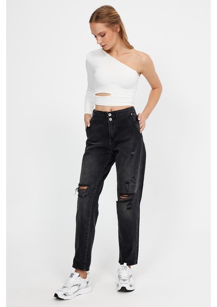Özel Koleksiyon Yüksek Bel Culotte Jean Pantolon (Ag-1008) modelleri