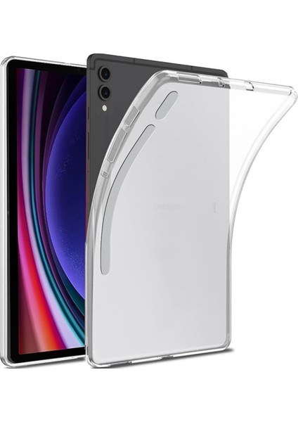 Samsung Galaxy Tab S9 Fe Plus SM-X610 ile Uyumlu Şeffaf Esnek Silikon Tablet Kılıfı