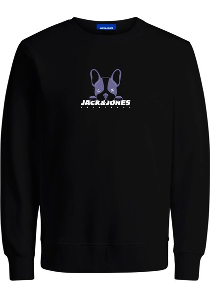 Bisiklet Yaka Siyah Erkek Sweatshirt 12248906