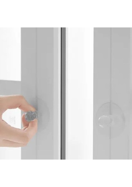 2'li Dekoratif Kristal Yapışkanlı Kulp Askısı Dolap-Çekmece-Pencere - Klozet Kapağı Kulpu