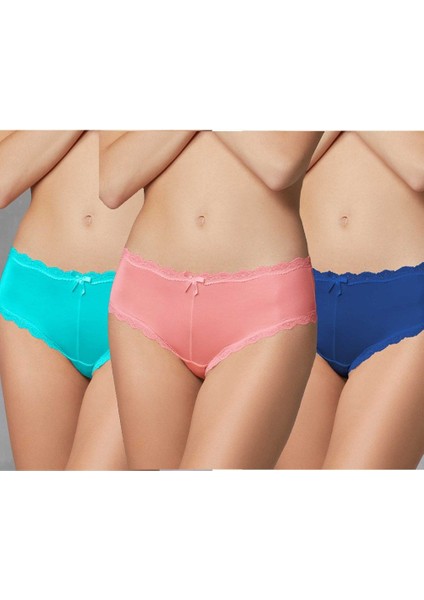 Kadın Polyamid 3'lü Fiyonk Slip Külot 7157