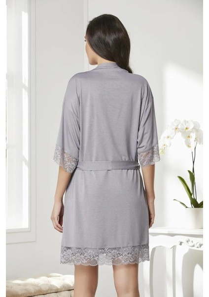 Penye Dantelli Gecelik Sabahlık Takım 4020 Royal indirimleri