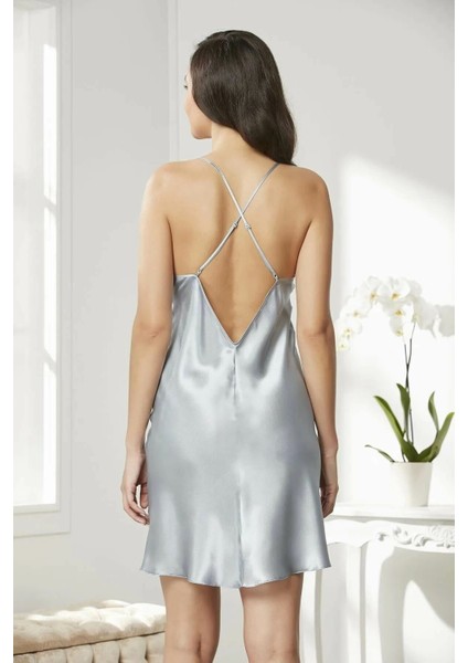 Saten Dantelli Gecelik Sabahlık Takım 4280 Mist fiyatları